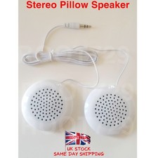 Pillow Speakers Pair Stereo Mini 3.5mm Plug for Mobile Tablet CD  - UK Seller