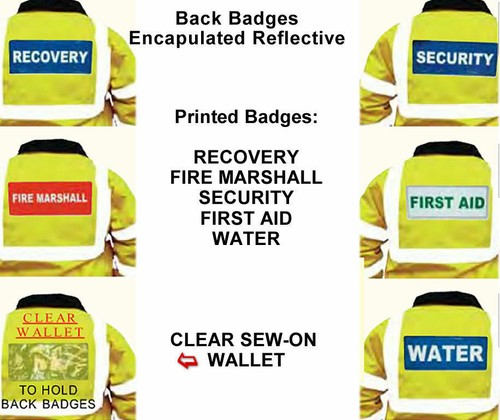 Back reflective badges slide - back,