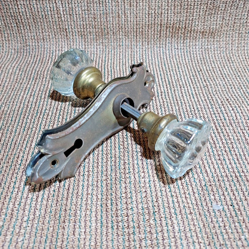 Vintage brass door - brass, knobs