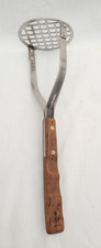 Vintage Prestige Potato Masher Stainless Steel With Wooden Handle
