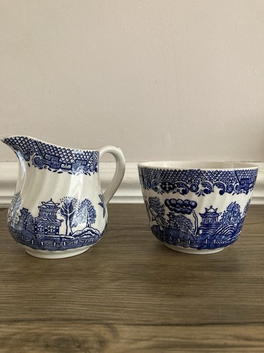 Sugar bowl and milk jug - and,