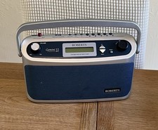 Roberts Gemini 12 RD-12 DAB Digital Portable Radio, Silver & Blue, Mains/Battery