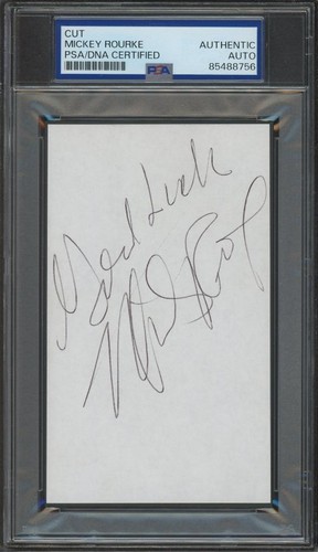 Mickey rourke autograph - mickey, |