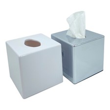 Tissue Box Holder Organiser/ White Or Silver/ Napkin Dispenser/ Plastic Material