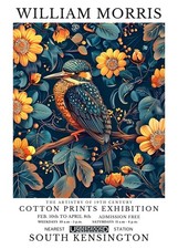 william morris A4 size birds