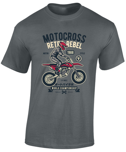 Motocross retro rebel mens - motocross, t