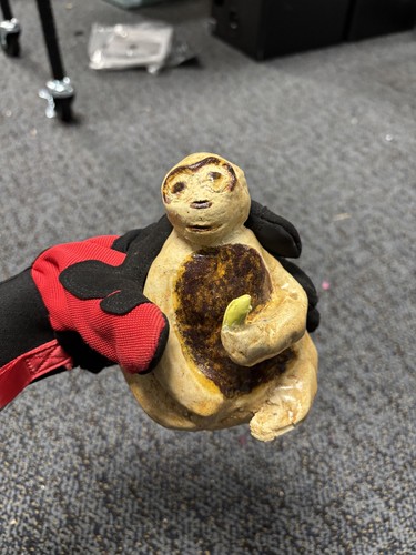 Monkey clay statue - monkey,