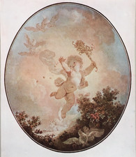 La Folie (Cupid) by J H Fragonard - Antique Print 1924
