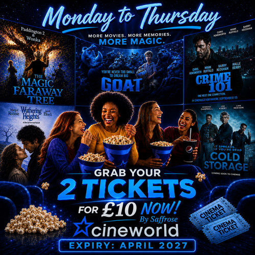 Cineworld cinema tickets - 2x,
