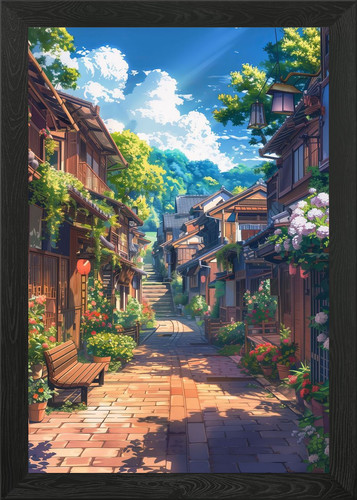Sunlit street japan - street,