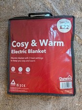 BRAND NEW Dunelm Cosy & Warm Electric Blanket Single 3 Heat Setting Washable