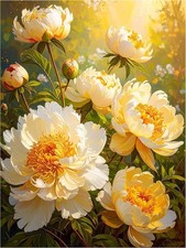 Tile Mural Blooming Peonies