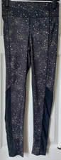 George Dark Grey sparkle mesh panel leggings Size Small