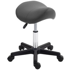 Homcom saddle stool - saddle, adjustable