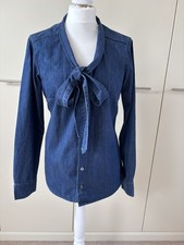 Karen Millen denim tie neck