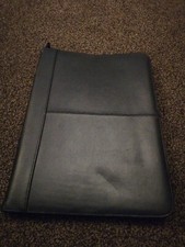 A4 Zipped Conference Folder Folio Case Business Faux Leather