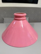 large pink glass coolie  lamp shade