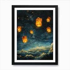 Sky Lanterns 6 Art Print