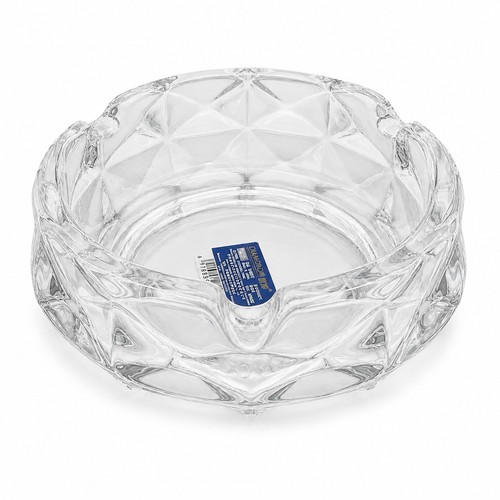 Diamonds crystal glass ashtray - crystal,