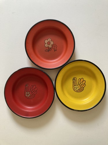 Vintage enamel dipped bowls - vintage,