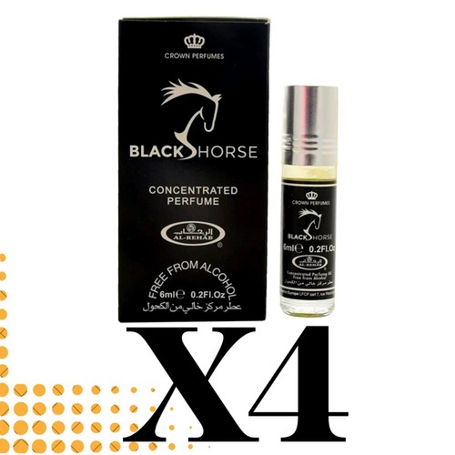 Black horse 6ml - horse, 4x