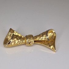 Sphinx Bow Brooch Vintage Gold