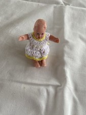 Baby Plastic doll  1950. Handmade Crocheted Outfit.