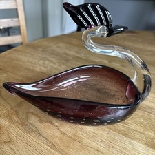 Hand Blown Murano Aubergine
