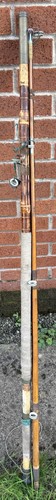 Vintage cane bamboo fishing - cane,