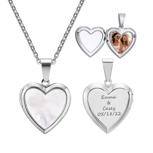 Women custom photo name - custom, heart