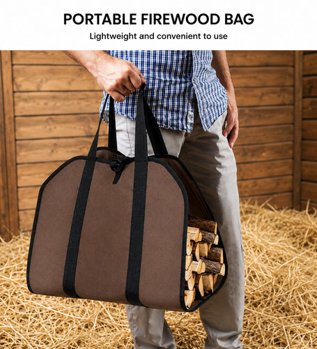 Firewood log carrier canvas - carrier,