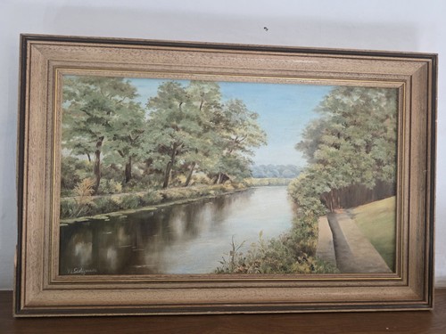 Vtg rural river - rural, fields