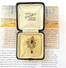 Rare Vintage 9ct Gold Garnet &