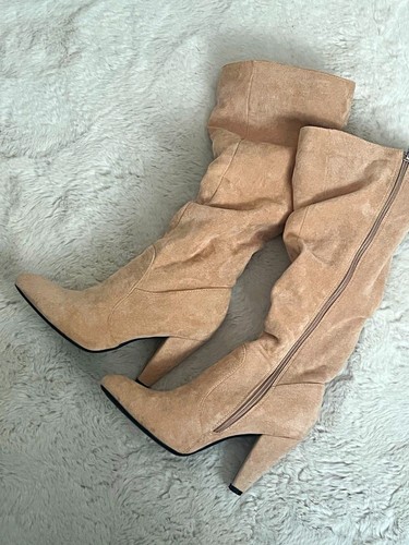 Boohoo women beige suede - boohoo,