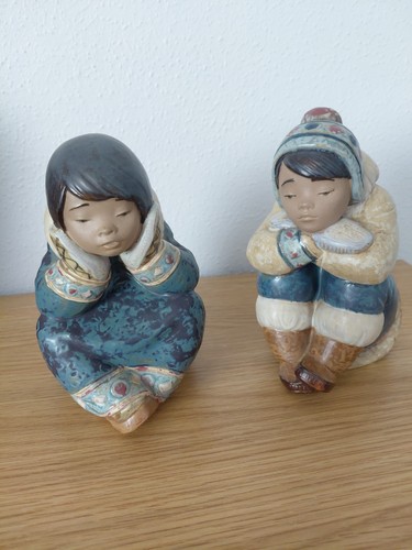 Lladro 1985 pensive - lladro,1985, eskimo's