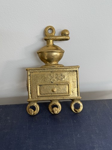 Vintage brass coffee grinder - brass,