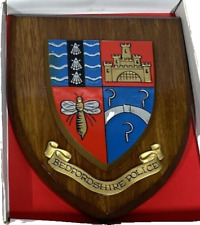 Bedfordshire Police Mess Plaque or Shield Beautifully Hand Restored