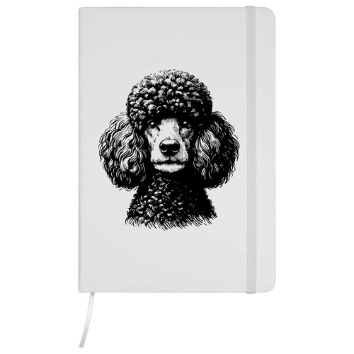 French poodle portrait ruled - poodle, portrait'