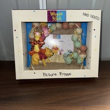 Disney Winnie the Pooh Hand Painted Picture Frame – Boxed Vintage Collectable