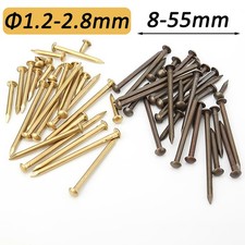 Small Round Head Nails Brass
