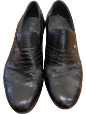 Grosvenor Black Leather Dress Shoes Slip On - UK 8
