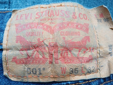 Levi 501 Mens Jeans W36 X L32 Button Up Fly