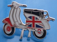 SCOOTER MOD BADGE - VESPA GS SHAPE - QUADROPHENIA UNION JACK