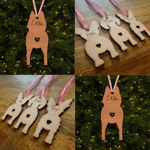 Schipperke dog bauble - bauble, bum