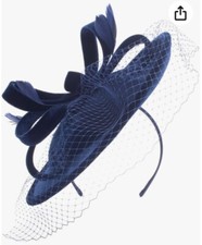 Lawliet Womens Navy Wedding Occasion Church Fascinator Headpiece Hat