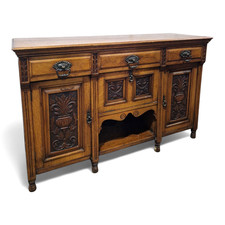 Victorian Oak Sideboard Carved