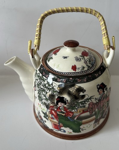 Vintage chinese ceramic teapot - vintage,