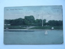 Liscard, Lake, Central Park. Sent 1918 with War Bonds Slogan. P & Co. Ltd   (40)