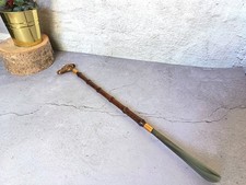 Vintage Long Wooden Brass Goat