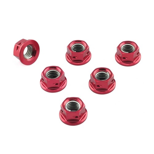 Aluminium sprocket nuts x6 - aluminium,
